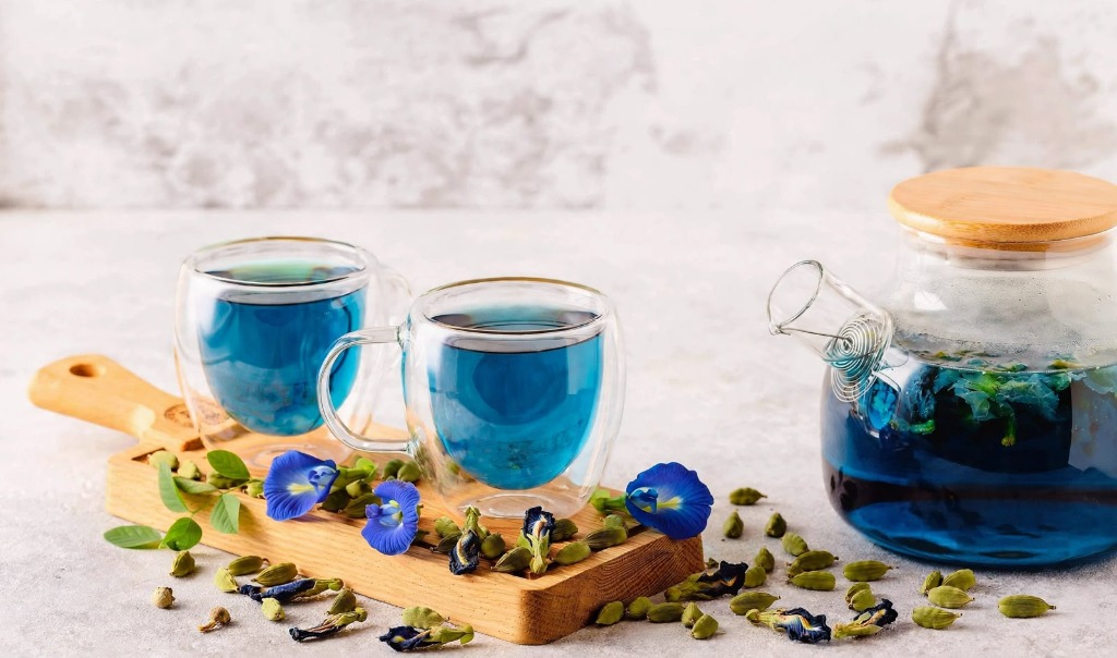 Blue Tea + Elaichi